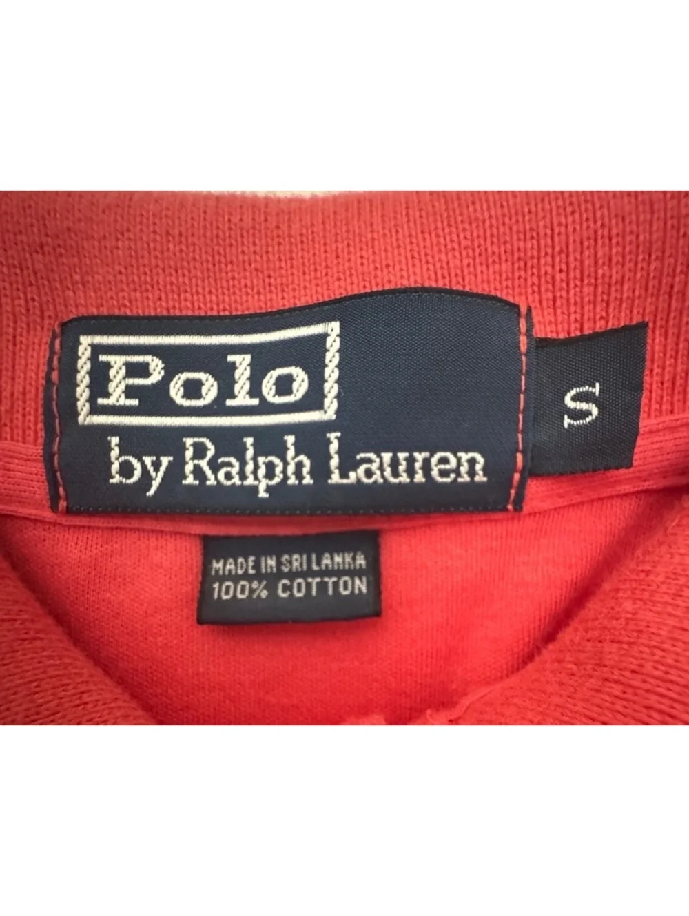 Polo Ralph Lauren Polo Shirt Mens Small Red Coral Short Sleeve Cotton Pony Logo
